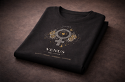 Venus Unisex Oversized T-Shirt – Black | Astrology Edition