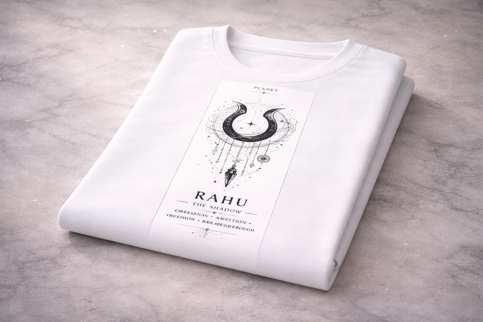 Rahu Oversized T-Shirt – Vedic Astrology Edition | White