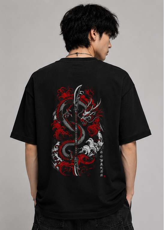 Black Dragon Unisex Crew T-Shirt