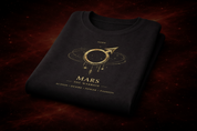 Mars Planet Oversized T-Shirt | Black Astrology Streetwear