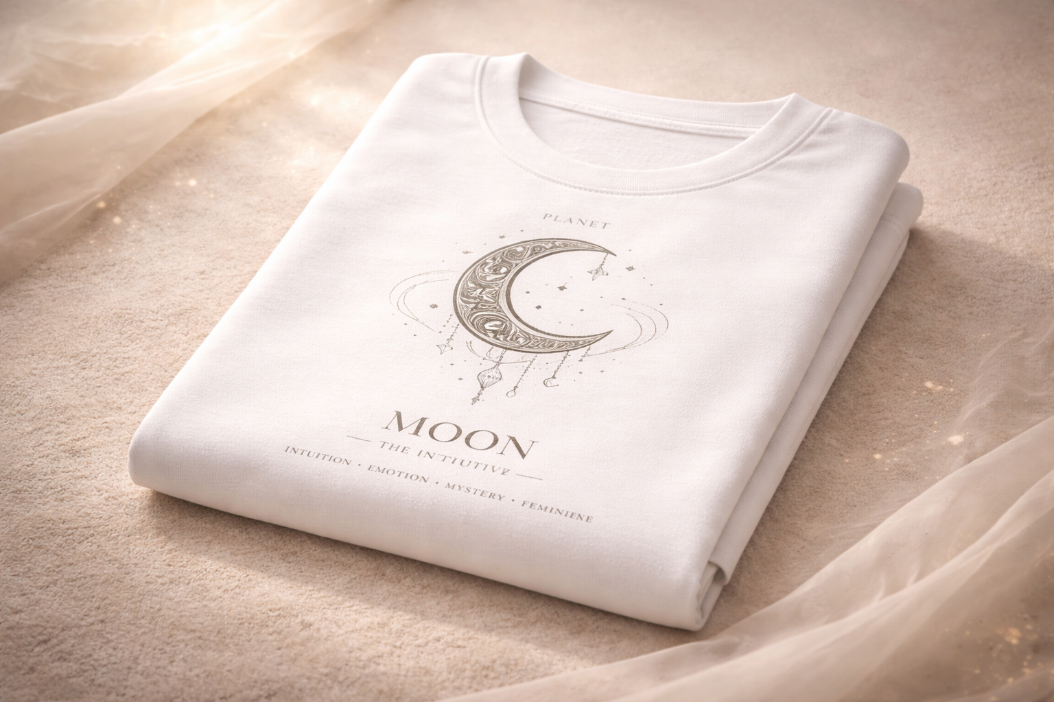 Unisex Celestial Moon Oversized  T-Shirt