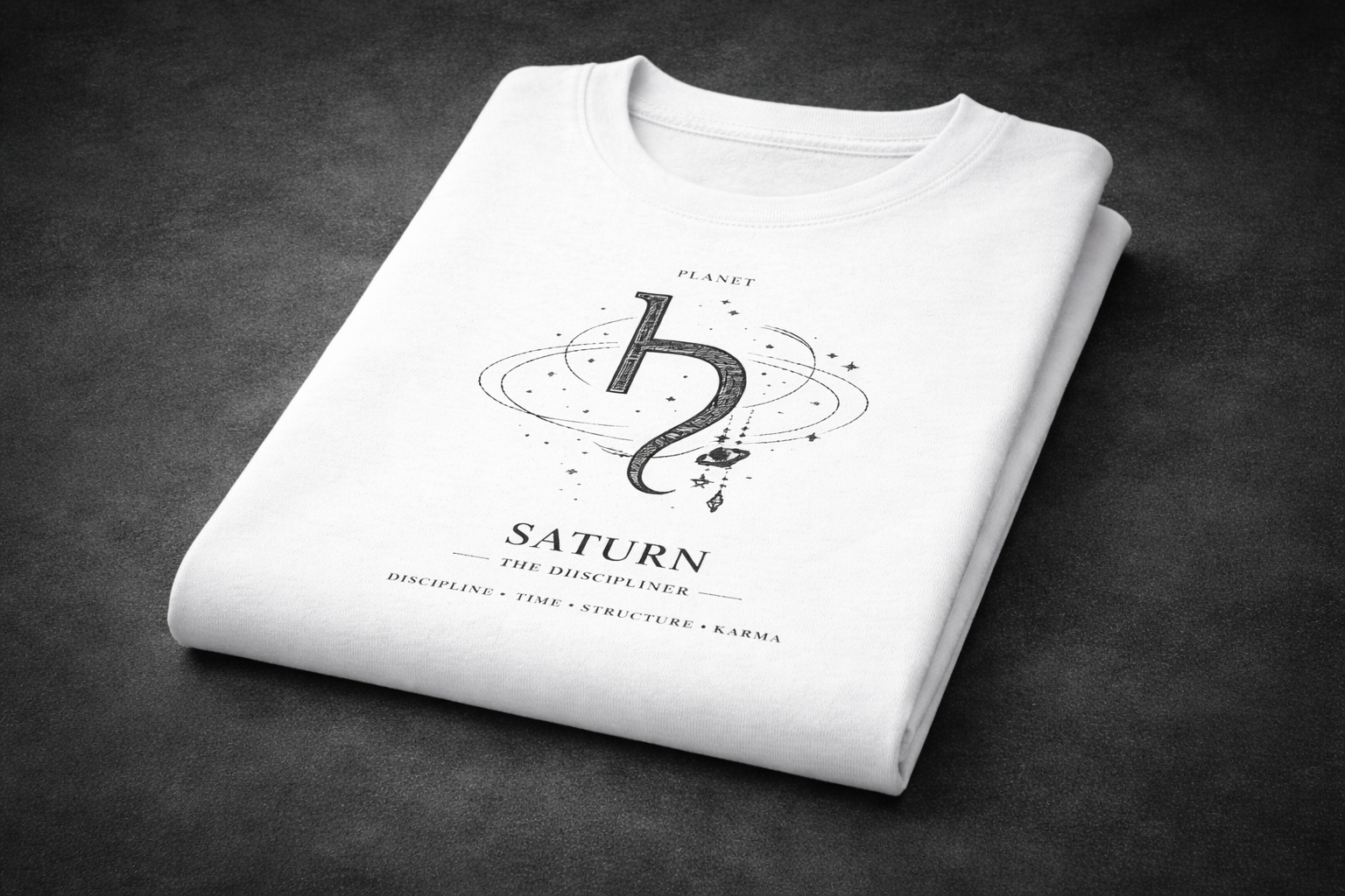 Saturn Planet Oversized T-Shirt | White Astrology Streetwear