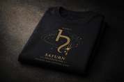 Saturn Planet Oversized T-Shirt | Black Astrology Streetwear