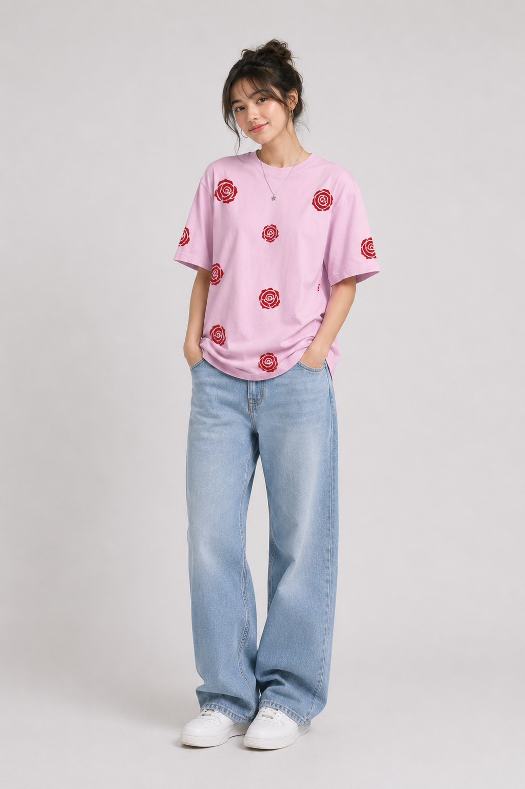 Rose Unisex Oversized Tee