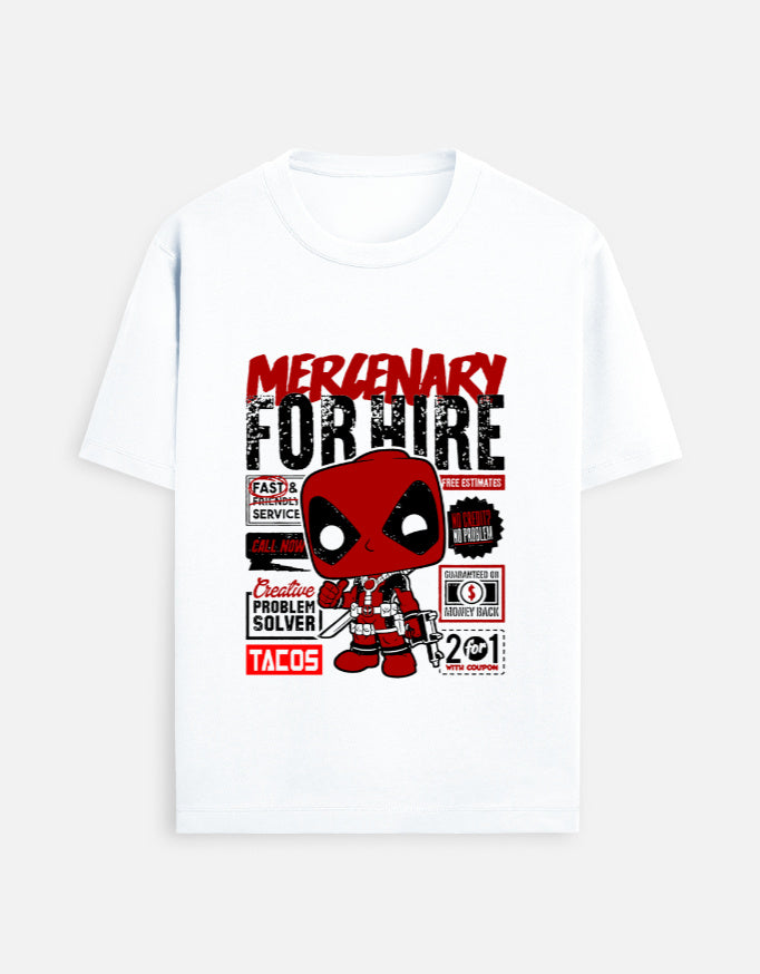 Deadpool Mercenary Unisex Crew T-Shirt | lunara ink