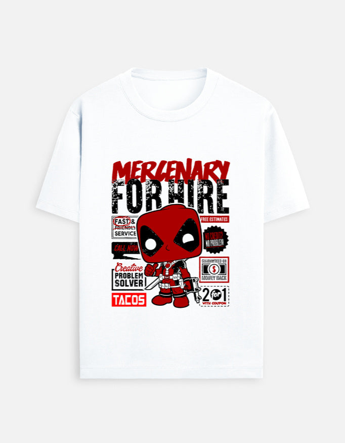 Deadpool Mercenary Unisex Crew T-Shirt | lunara ink