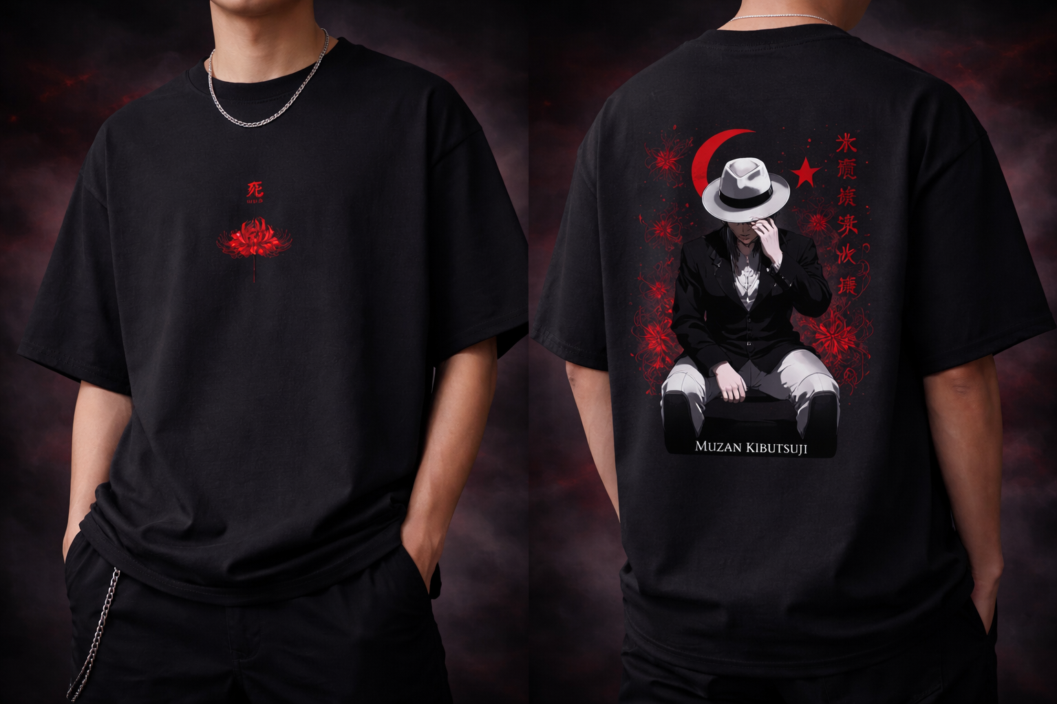 Muzan Kibutsuji Oversized T-Shirt | Demon Slayer Anime Drop