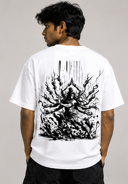 Shiv Tandav Oversized Graphic Tee – Lunara Ink
