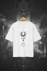 Rahu Oversized T-Shirt – Vedic Astrology Edition | White