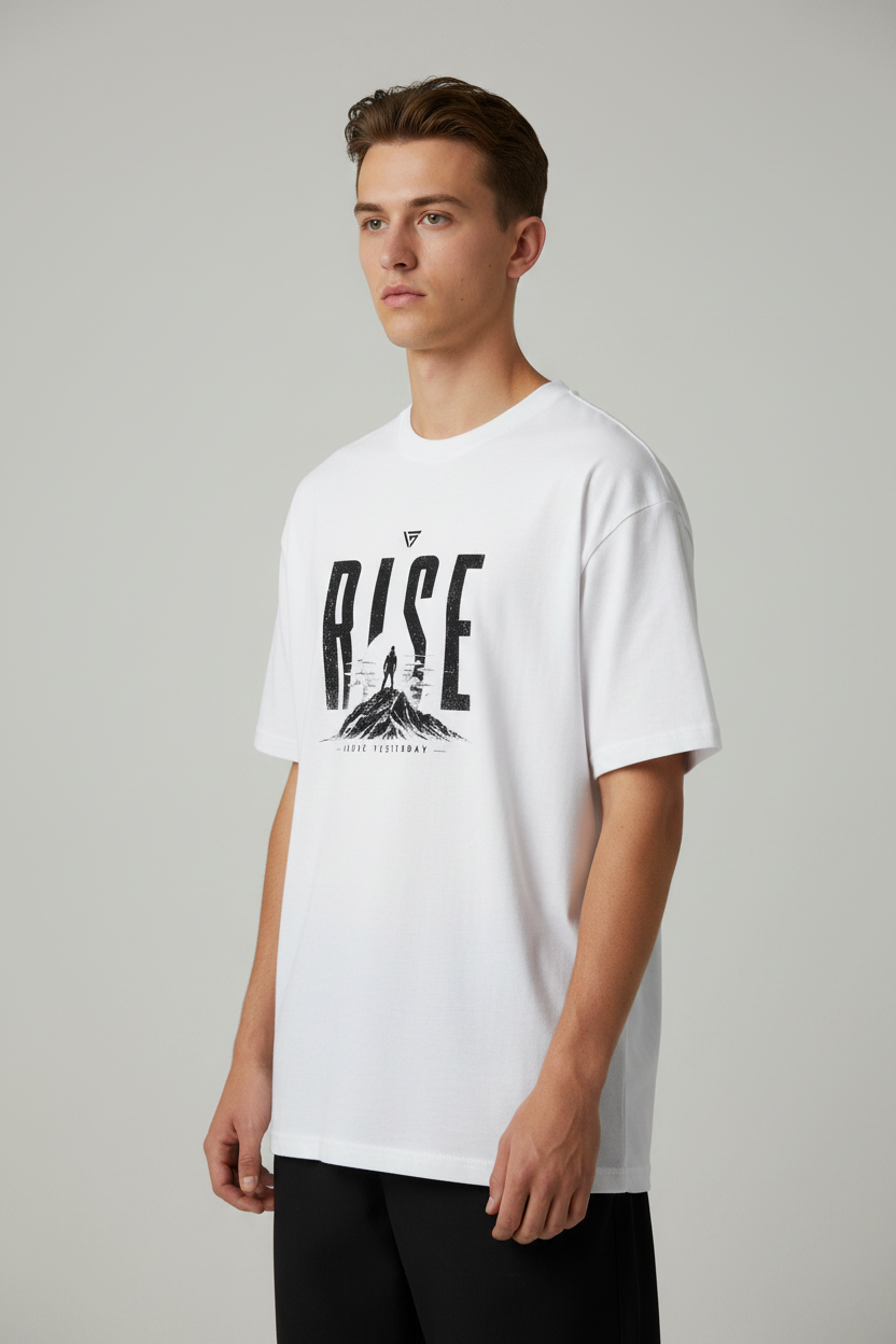 Rise above Yesterday White Unisex T-Shirt
