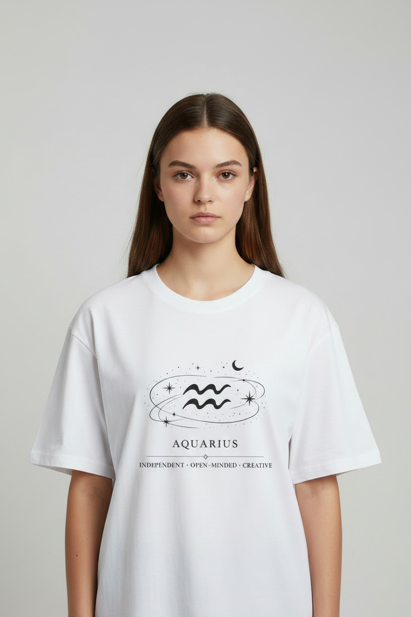 Aquarius White Unisex T-Shirt