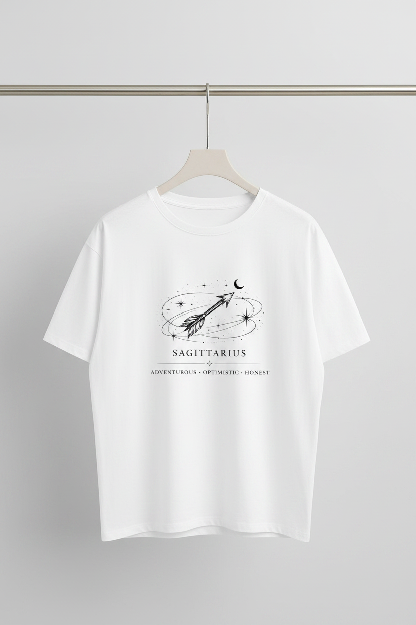 Sagittarius White Unisex T-Shirt