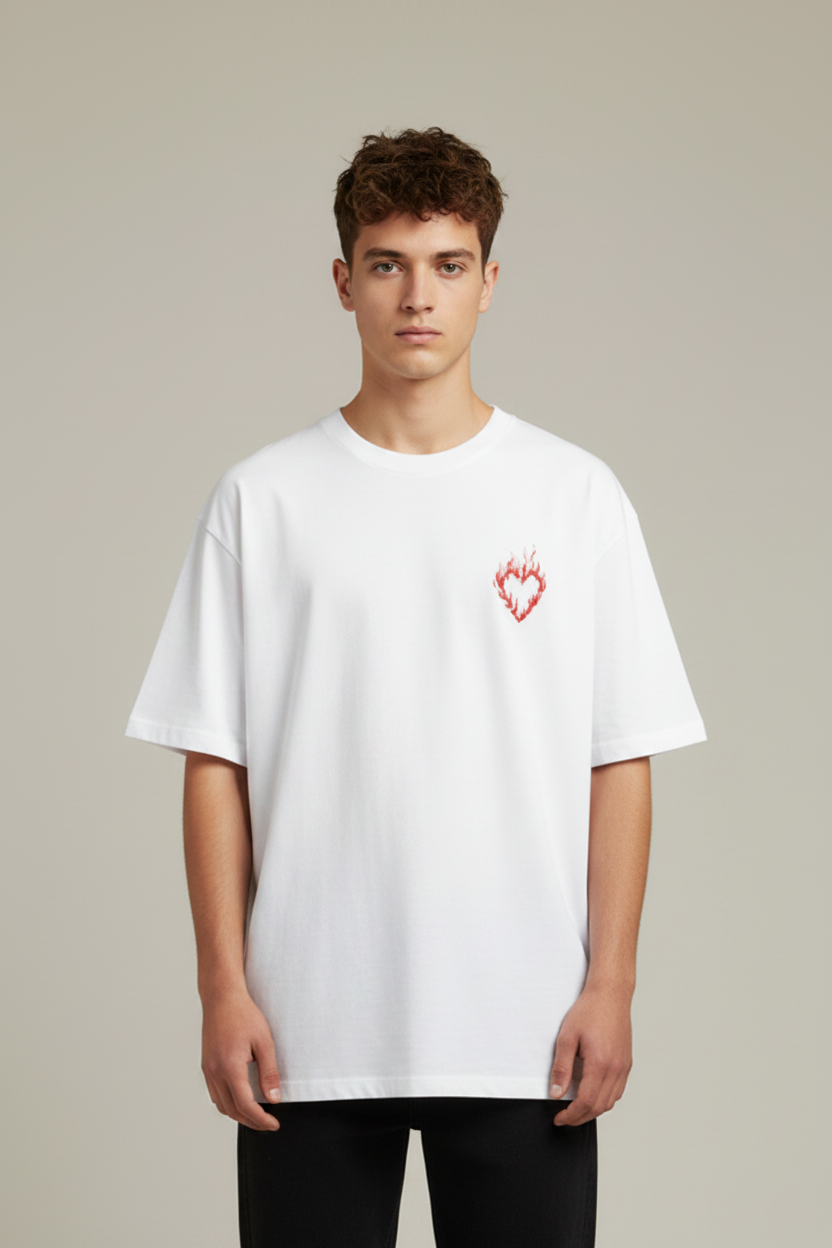 Burning Heart Unisex Crew T-Shirt