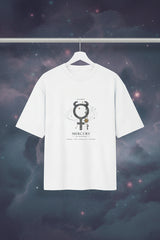 Mercury Oversized T-Shirt | White Astrology Streetwear