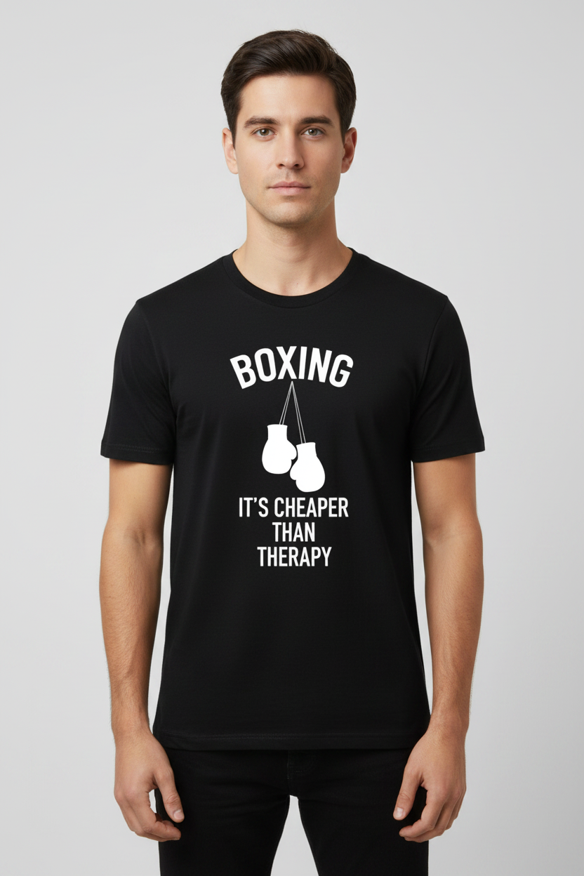 Boxing Is Cheaper Than Therapy Unisex T-Shirt