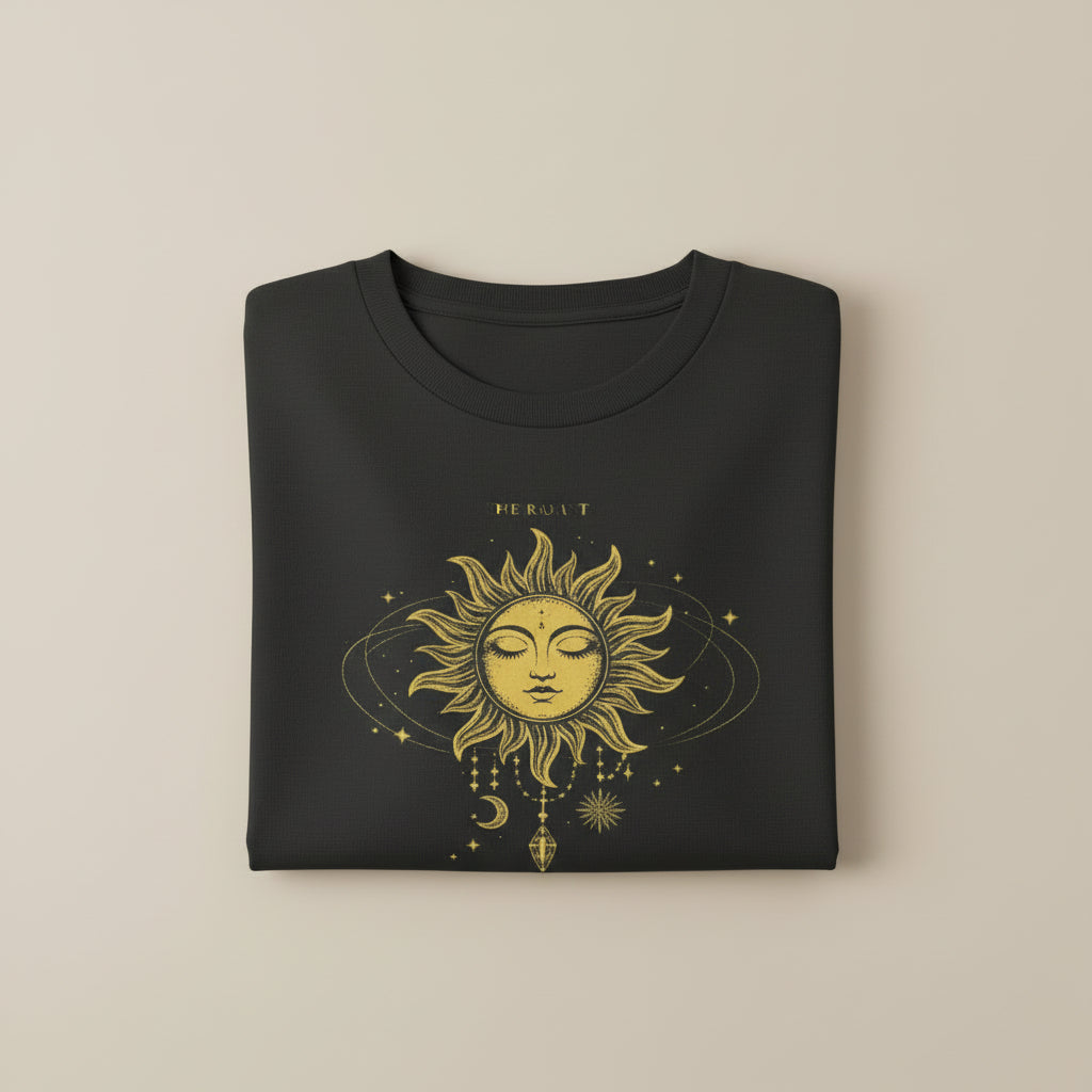 Unisex Oversized Celestial Sun T-Shirt