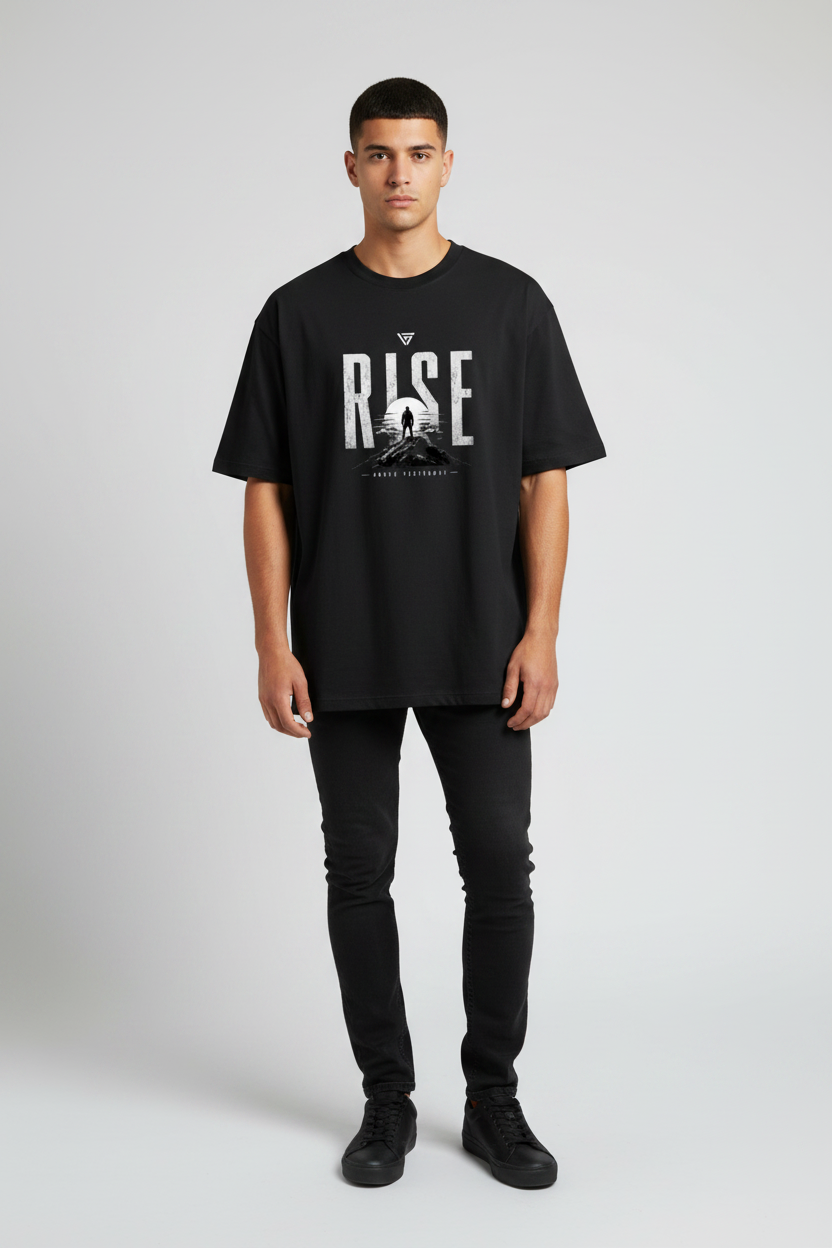 Rise above Yesterday Black Unisex T-Shirt
