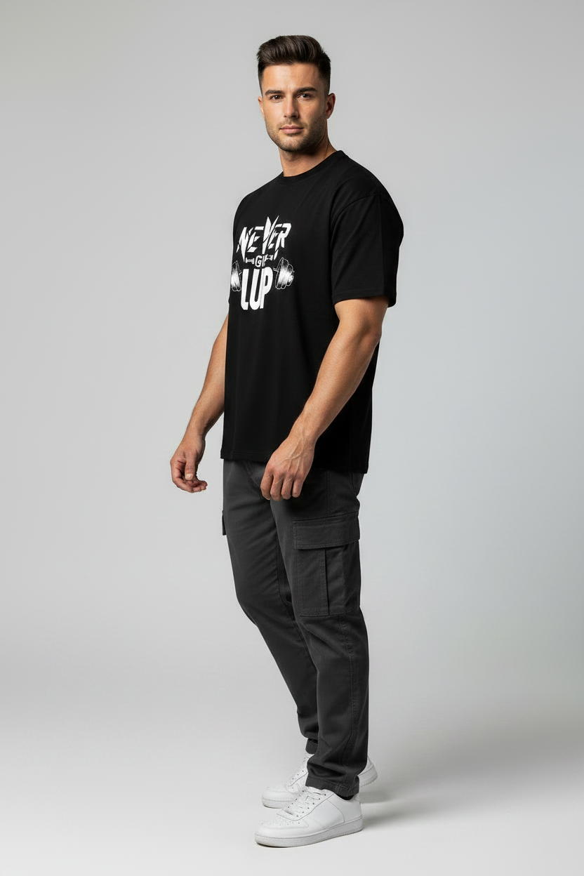 Never Give Up Unisex T-Shirt | Motivational Gym Tee