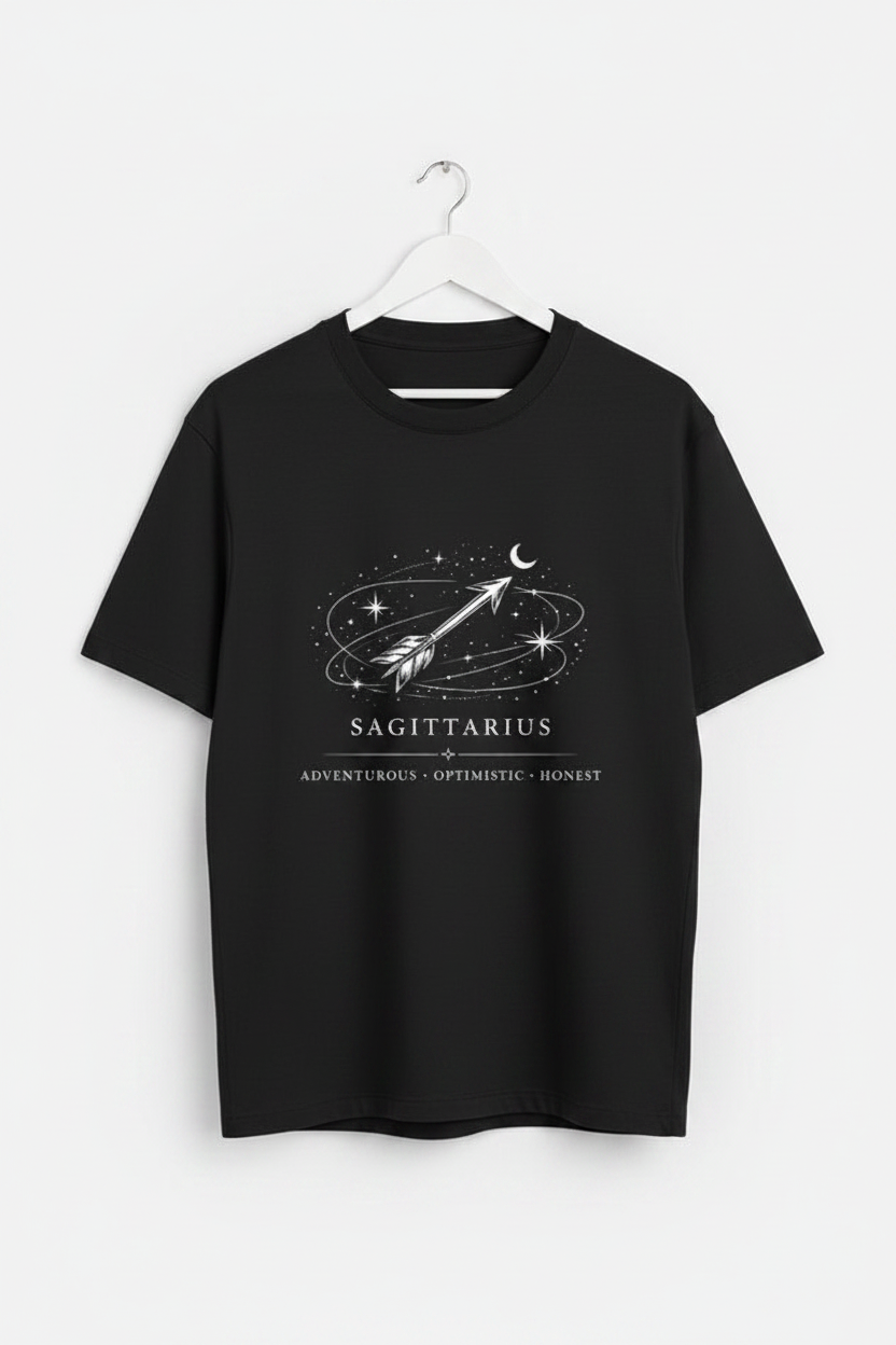 Sagittarius Black Unisex T-Shirt