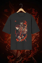 Tanjiro Oversized T-Shirt | Anime Streetwear | Unisex Drop-Shoulder Tee