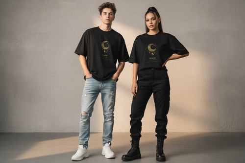 Navy black t-shirt with a graphic of a vintage motorcycle and the word 'Retro' on a white background.