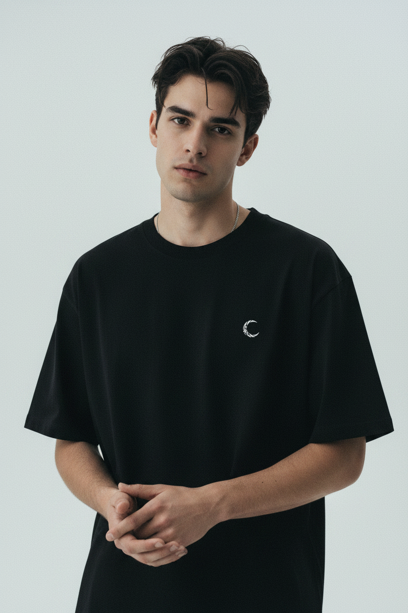 Oversized Heavyweight Cotton T-Shirt | Unisex Drop-Shoulder Tee